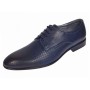 Pantofi Derby bărbați bleumarin din piele naturală perforată 346ABLM